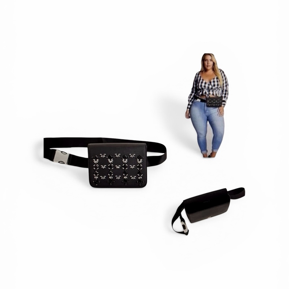 torrid Black Embellished Belt Bag Crossbody Purse New
